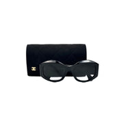 Chanel Black Rectangle Sunglasses